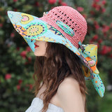 Chapeau Anti UV Femme Pliable – Chapeau de Plage Bord Large | Couleurs Lagon