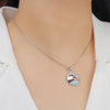 presentation - Pendentif Vague Larimar naturelle et Argent 925 - Couleurs Lagon