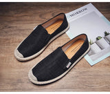 noir a plat - Espadrille respirante en toile tissée – Loafers homme d'inspiration chinoise, souples et légers - Couleurs Lagon