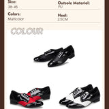 Chaussures de Danse Latine & de Salon Homme Cuir Verni – Couleurs Lagon