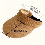 tailles - Chapeau Paille Bord Large XXL Femme — Grand Format Pliable UPF