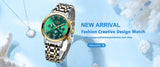 nouveaute LIGE - Montre Femme Luxe Chronographe LIGE AVIATOR - Couleurs Lagon