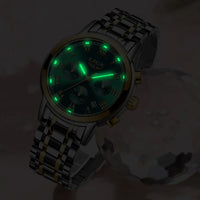 fluo - Montre Femme Luxe Chronographe LIGE AVIATOR - Couleurs Lagon