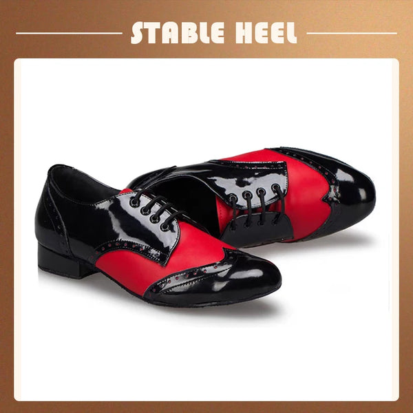 Chaussures de Danse Latine & de Salon Homme Cuir Verni – Couleurs Lagon