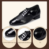 Chaussures de Danse Latine & de Salon Homme Cuir Verni – Couleurs Lagon
