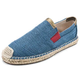 bleu plan serre - Espadrille respirante en toile tissée à la main – Loafers homme casual antidérapants - Couleurs Lagon