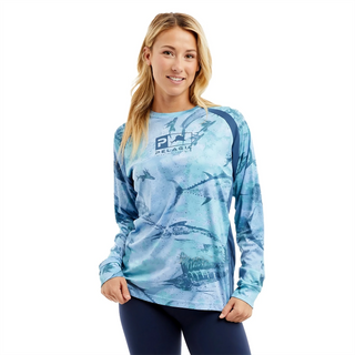 Couleurs Lagon - Chemise de Pêche Respirante Lycra Manches Longues UV50+ PELAGIC Performance Femmes