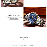 mise en scene - Montre Femme Luxe Chronographe LIGE AVIATOR - Couleurs Lagon
