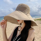 beige - Chapeau Bord Large Pliable Femme — UPF50+ Anti-UV