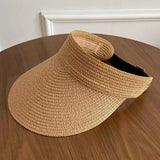 beige - Chapeau Paille Bord Large XXL Femme — Grand Format Pliable UPF