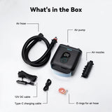 contenu de la boite - Pompe Électrique Rechargeable 20 PSI Airbank D11PRO Board Paddle Kite Wing SUP - Couleurs Lagon