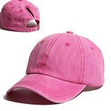 rose - Casquette Queue de Cheval Coton Lavé — Coloris & Filet