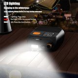 lumiere nuit secours SOS - Pompe Électrique Rechargeable 25 PSI – Haute Performance et Polyvalence - Couleurs Lagon