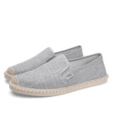 gris fond blanc - Espadrille respirante en toile tissée – Loafers homme d'inspiration chinoise, souples et légers - Couleurs Lagon