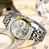 acier liseret or - Montre Femme Luxe Chronographe LIGE AVIATOR - Couleurs Lagon
