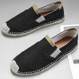 noir - Espadrille respirante en toile tissée à la main – Loafers homme casual antidérapants - Couleurs Lagon