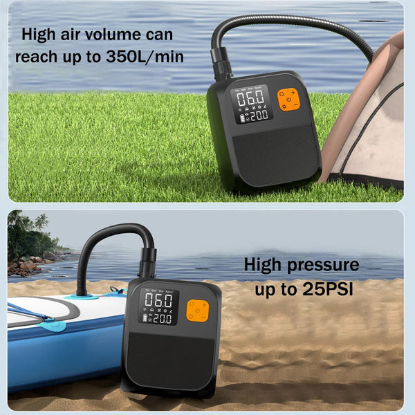 350l/mn 25PSI - Pompe Électrique Rechargeable 25 PSI – Haute Performance et Polyvalence - Couleurs Lagon