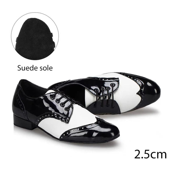Chaussures de Danse Latine & de Salon Homme Cuir Verni – Couleurs Lagon