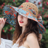 Chapeau Anti UV Femme Pliable – Chapeau de Plage Bord Large | Couleurs Lagon