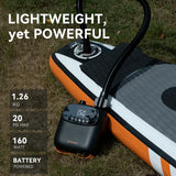 leger 1.26kg batterie autonome - Pompe Électrique Rechargeable 20 PSI Airbank Board Paddle Kite Wing SUP - Couleurs Lagon