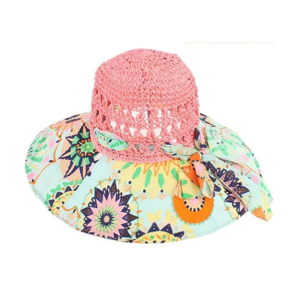 Chapeau Anti UV Femme Pliable – Chapeau de Plage Bord Large | Couleurs Lagon
