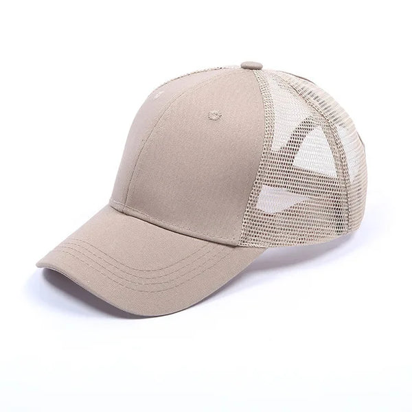 beige - Casquette Queue de Cheval Coton Lavé — Coloris & Filet