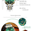 demo - Montre Femme Luxe Chronographe LIGE AVIATOR - Couleurs Lagon