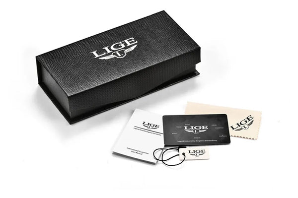 packaging- Montre Femme Luxe Chronographe LIGE AVIATOR - Couleurs Lagon
