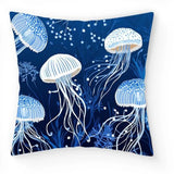 1-Housse de Coussin Décorative Motif Océan