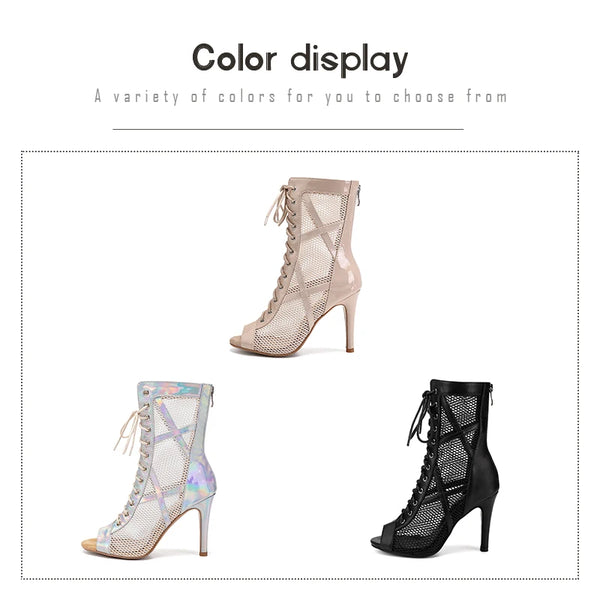 couleurs - Chaussures de Danse Latine à Talons Hauts – Modèle LUNA II Brillant Indoor - Couleurs Lagon