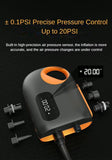 20PSI - Pompe Électrique Portable 20 PSI avec Éclairage et Batterie Rechargeable - COULEURS LAGON