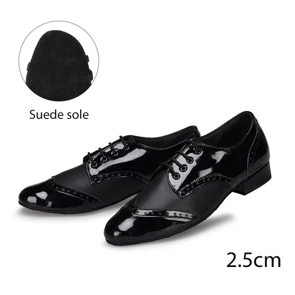 Chaussures de Danse Latine & de Salon Homme Cuir Verni – Couleurs Lagon