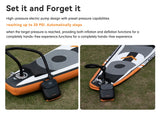 programmer et oublier - Pompe Électrique Rechargeable 20 PSI Airbank Board Paddle Kite Wing SUP - Couleurs Lagon