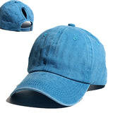 bleu delav - Casquette Queue de Cheval Coton Lavé — Coloris & Filet