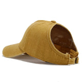 or - Casquette Queue de Cheval Coupe Large — Coton Lavé Ajustable