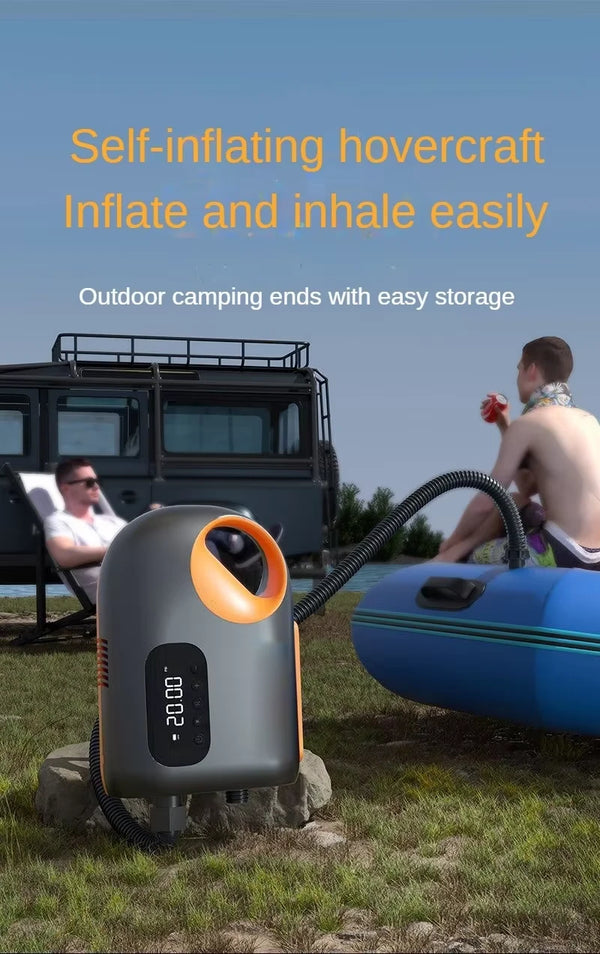 pompe arrêt automatique - Pompe Électrique Portable 20 PSI avec Éclairage et Batterie Rechargeable - COULEURS LAGON