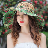 Chapeau Anti UV Femme Pliable – Chapeau de Plage Bord Large | Couleurs Lagon