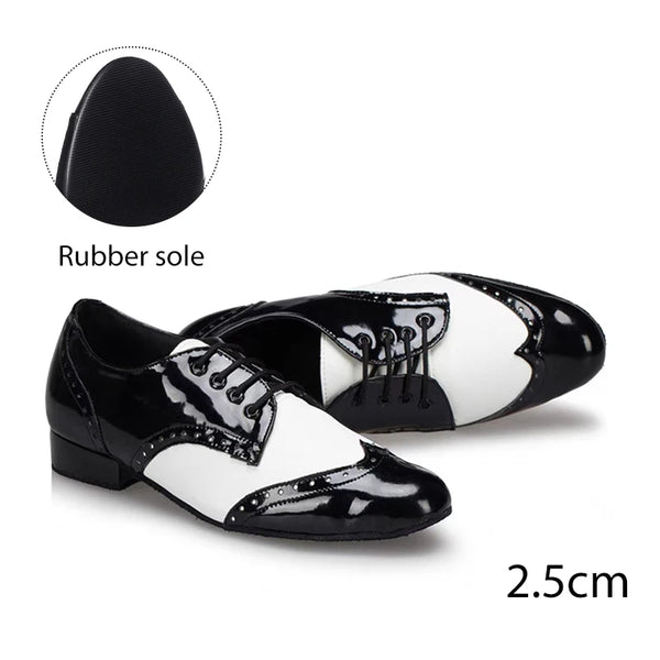 Chaussures de Danse Latine & de Salon Homme Cuir Verni – Couleurs Lagon