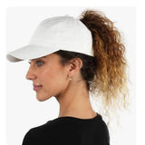 blanc - Casquette Queue de Cheval Coton Lavé — Coloris & Filet