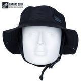 noir-Chapeau de Surf Anti-UV avec Mentonnière — Kitesurf, Pêche, Sport Nautique