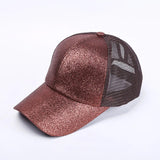 rose brillant mesh - Casquette Queue de Cheval Coton Lavé — Coloris & Filet