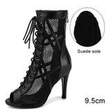 noir nubuck 9.5 styletto - Chaussures de Danse Latine à Talons Hauts – Modèle LUNA II Brillant Outdoor - Couleurs Lagon