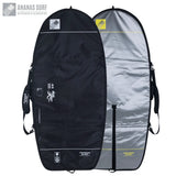 Sac de protection board hydrofoil en situation de transport - Couleurs Lagon