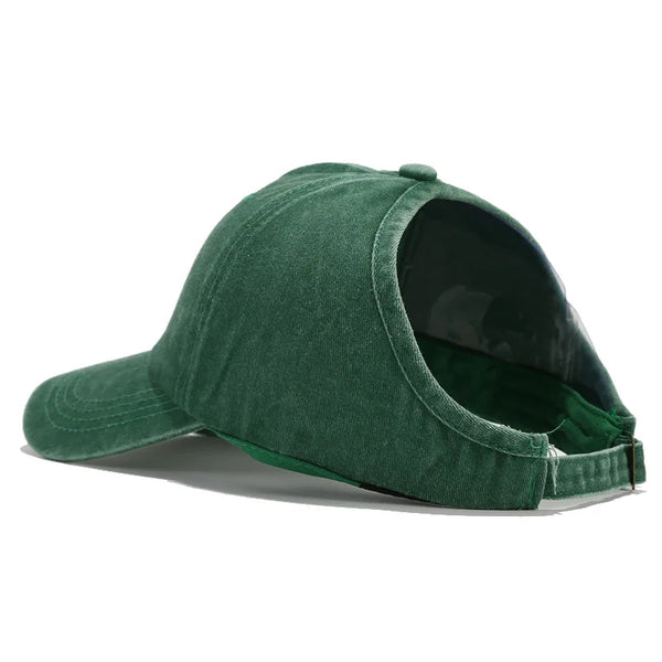 sapin - Casquette Queue de Cheval Coupe Large — Coton Lavé Ajustable