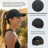 noir 5 - Casquette Queue de Cheval Coupe Large — Coton Lavé Ajustable