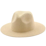 beige - Chapeau Panama Court Homme Femme – Paille Naturelle UPF50+