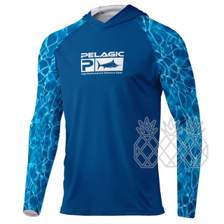 Jerseys de Pêche à Capuche Lycra Manches Longues Respirant UV50+ LAGON PELAGIC