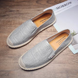 gris - Espadrille respirante en toile tissée – Loafers homme d'inspiration chinoise, souples et légers - Couleurs Lagon