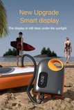 écran très lisible en plein soleil - Pompe Électrique Portable 20 PSI avec Éclairage et Batterie Rechargeable - COULEURS LAGON
