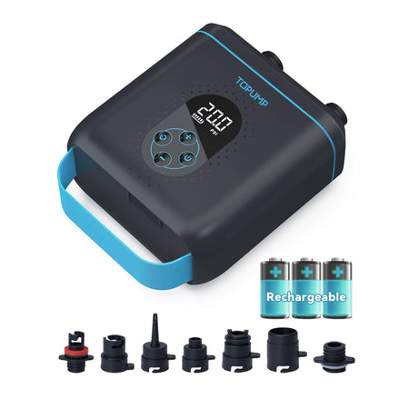 présentation - Pompe Électrique Rechargeable 20 PSI Airbank D11PRO Board Paddle Kite Wing SUP - Couleurs Lagon